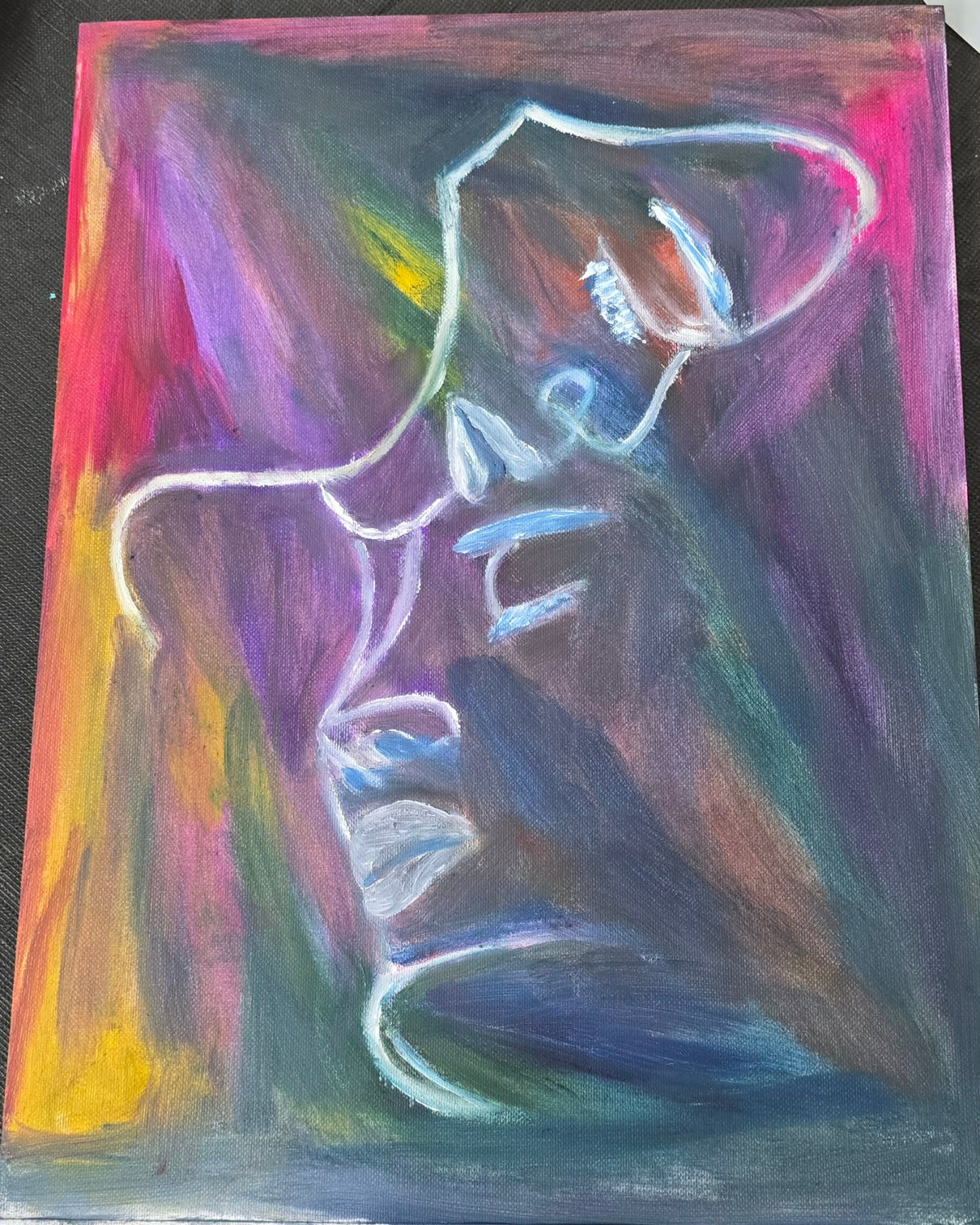 Colors of love - Original 8x10 Oil Painting on Canvas Sheets