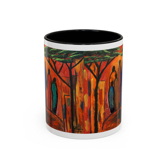 Artistic Accent Coffee Mug, Colorful Ceramic Mug for Art Lovers, Perfect for Gifting, Home Decor, Tea or Coffee Enthusiasts