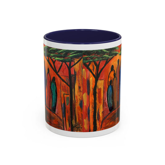Artistic Accent Coffee Mug, Colorful Ceramic Mug for Art Lovers, Perfect for Gifting, Home Decor, Tea or Coffee Enthusiasts