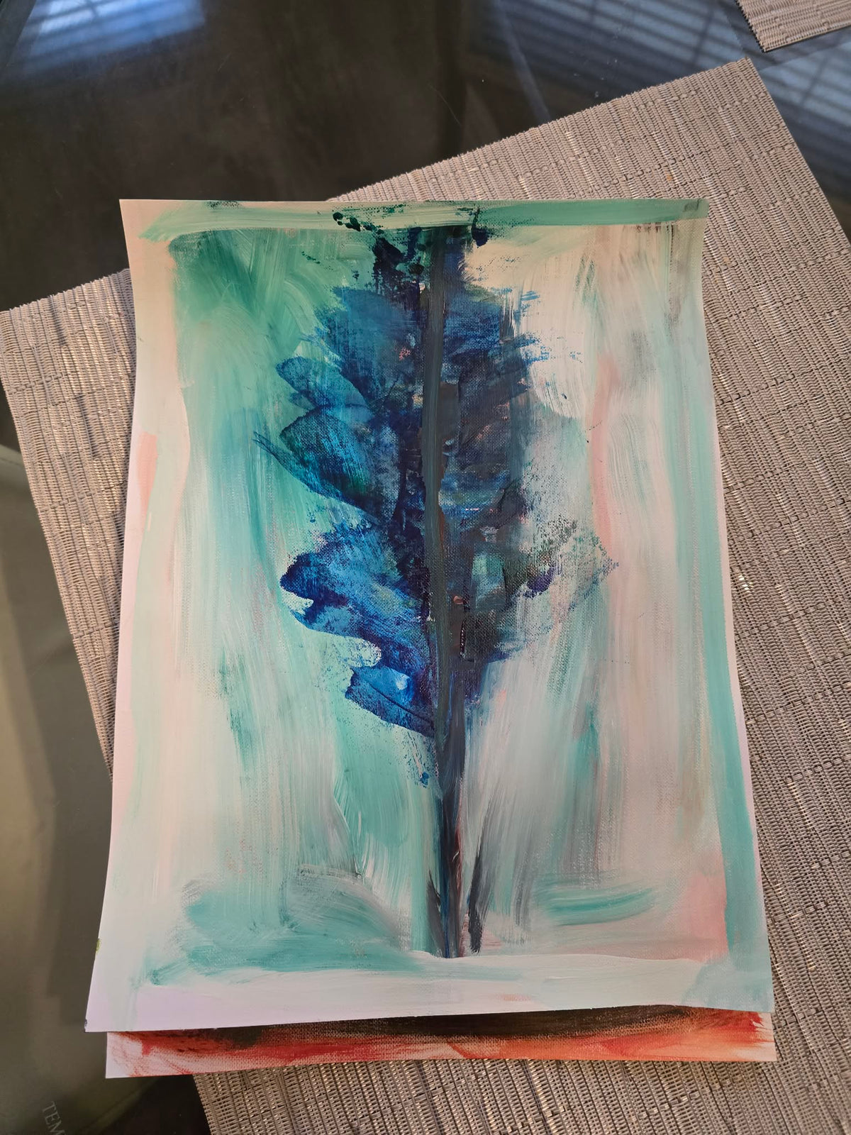 Blue Symphony - Original 8x10 Acrylic Painting on Canvas Sheets