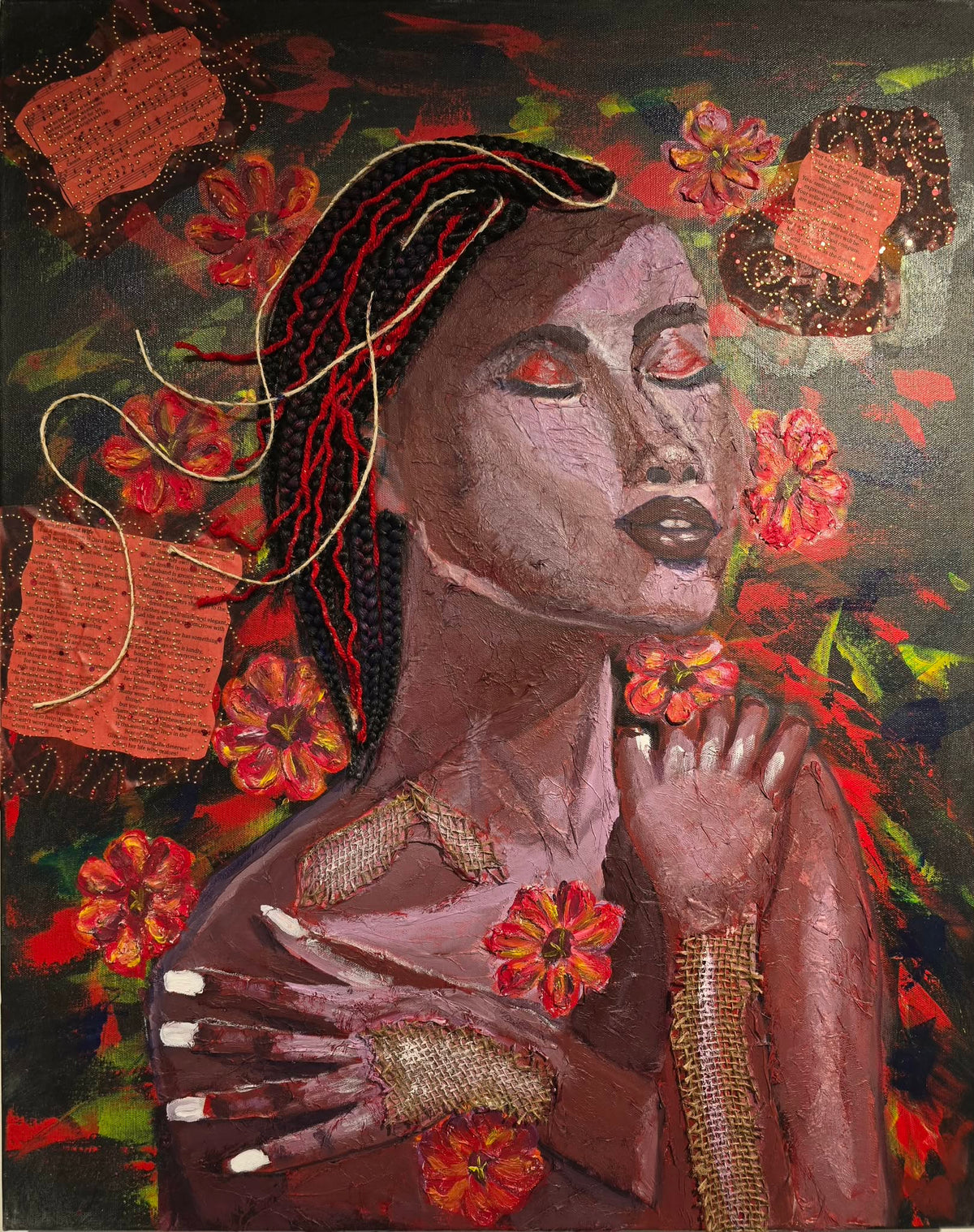 Fire - Original 24x30 Acrylic Paint on Canvas
