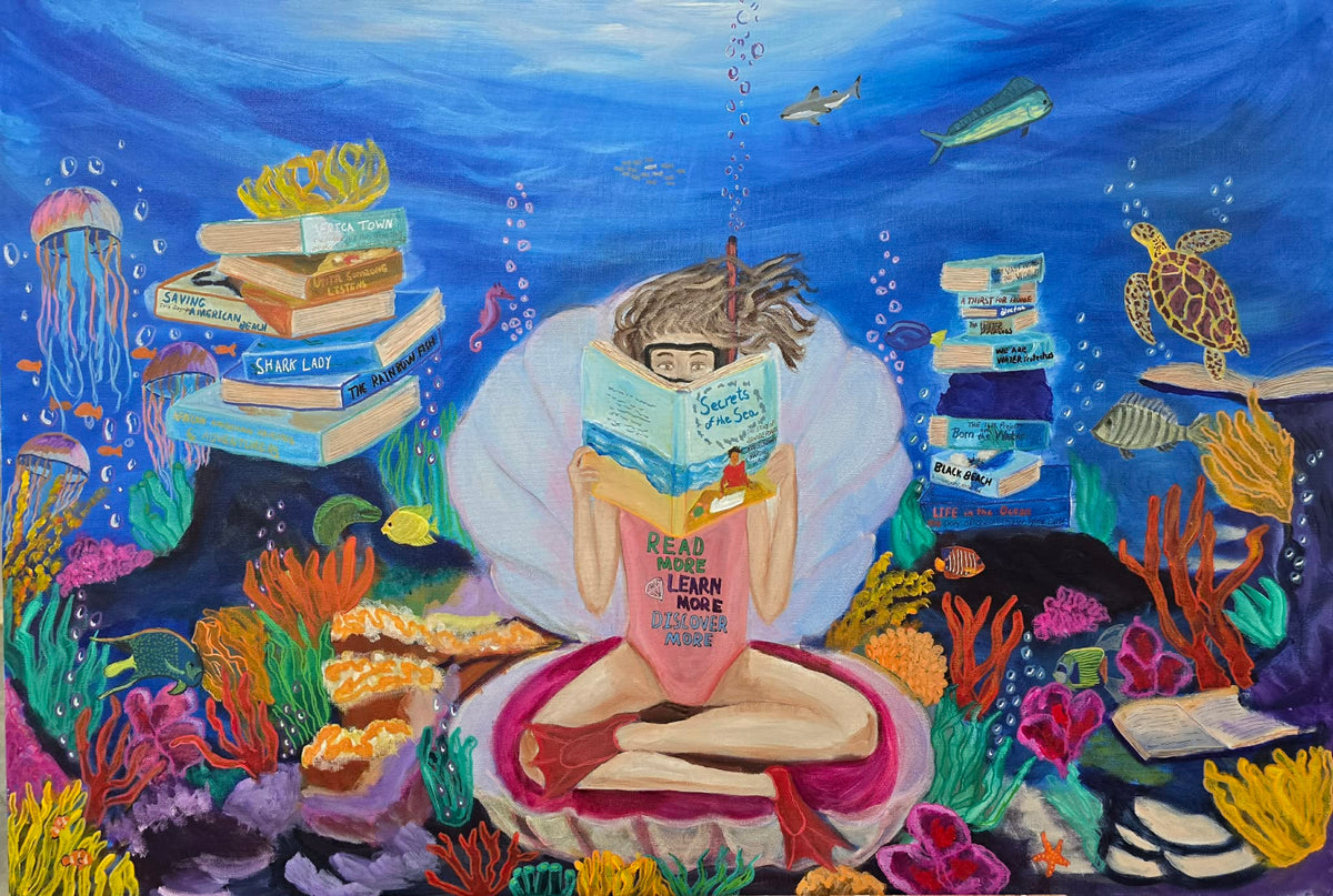 Treasures of the Sea - Original 24x36 Acrylic painting on canvas