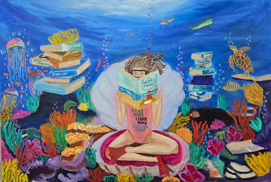 Treasures of the Sea - Original 24x36 Acrylic painting on canvas