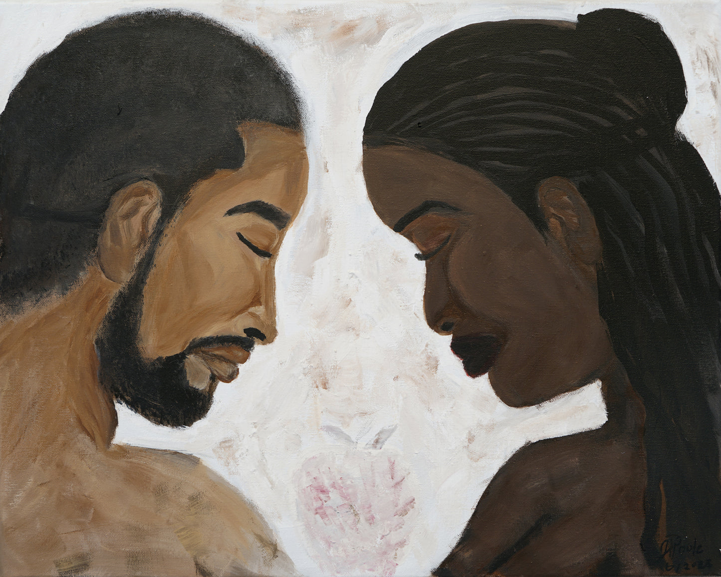 Adam & Eve - Original 16x20 Acrylic Painting on Canvas