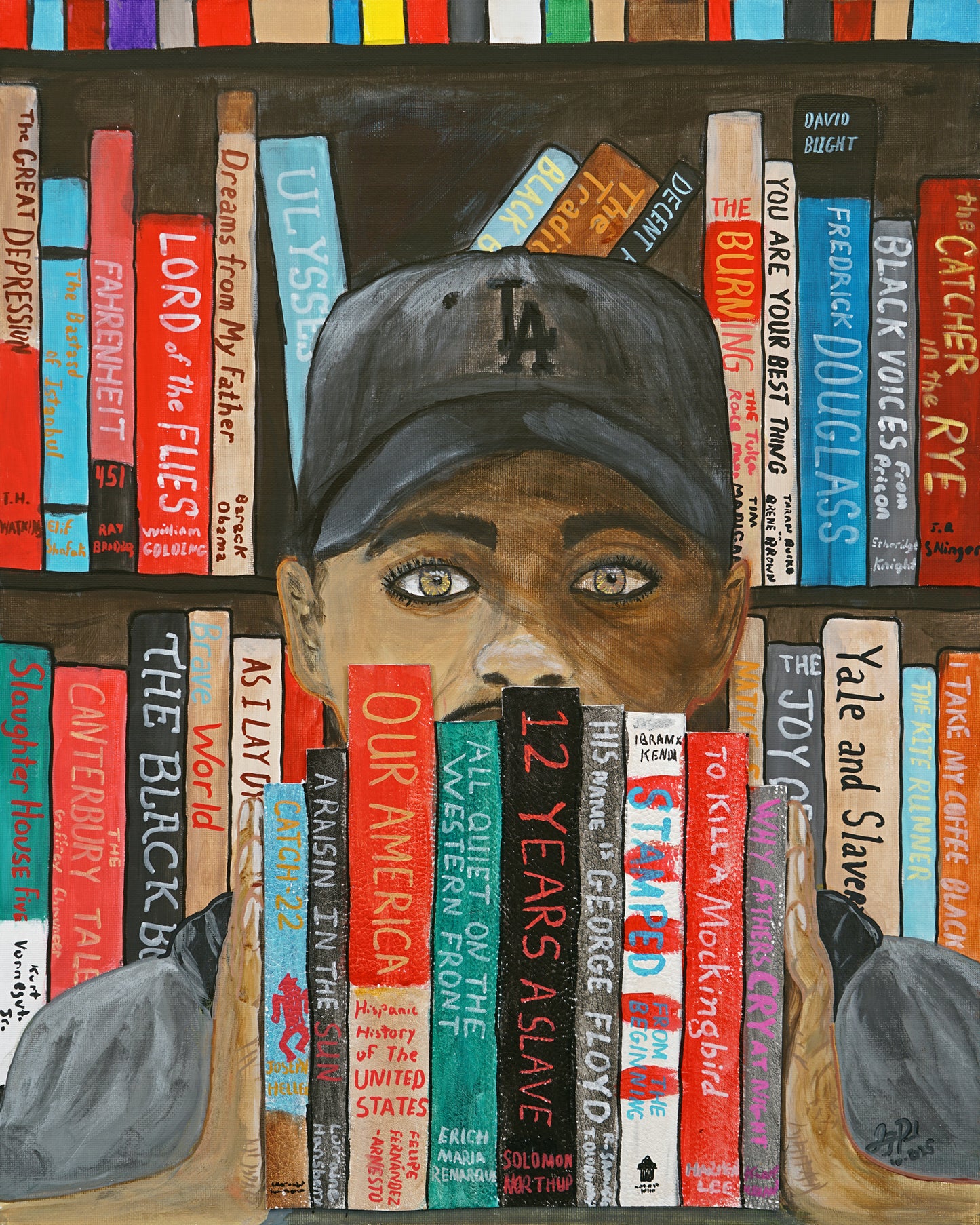 Banned 2 - Original 16x20 Acrylic Painting on Flat Canvas Panel