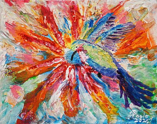 colorful humming bird