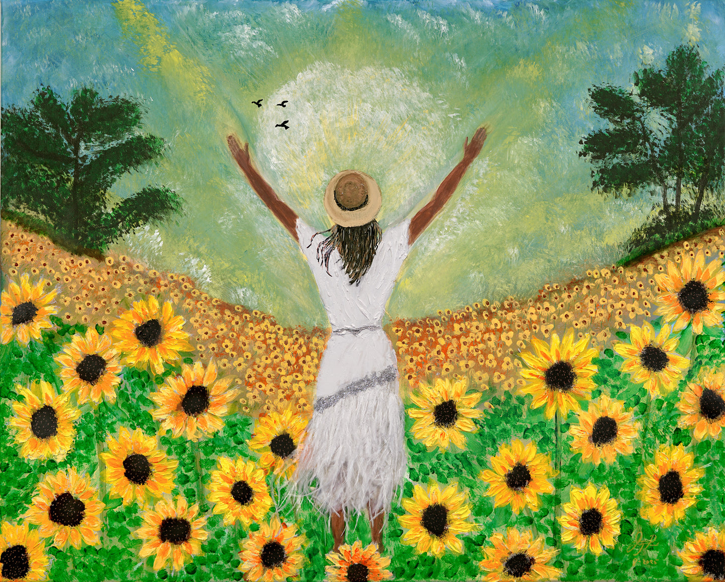 Field of Praise - Original 24x30 Acrylic Painting on Canvas