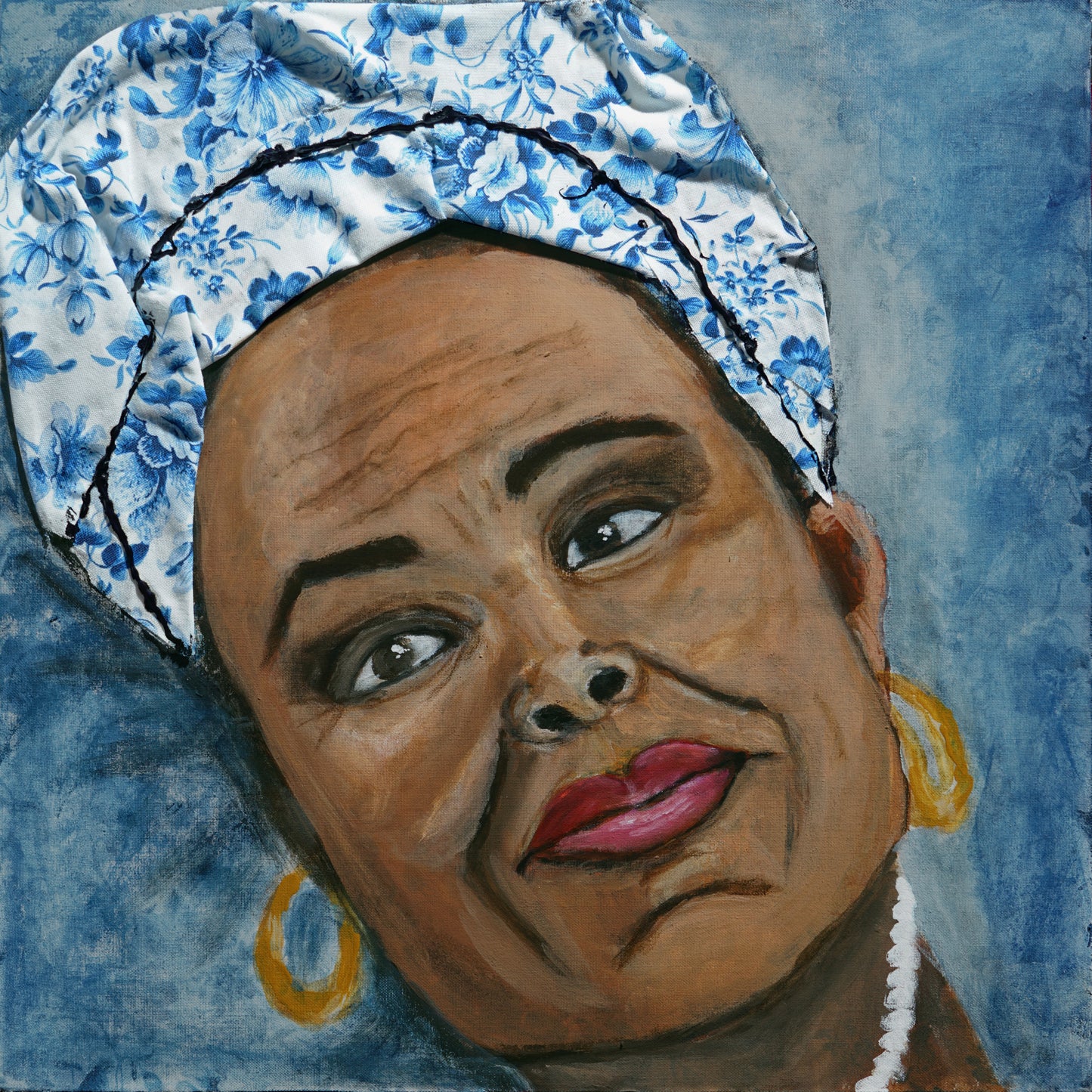 Grace - Original 12x12 Mixed Media on Wood