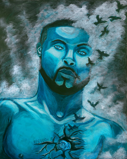 ICE - Original 24x30 Acrylic Paint on Canvas