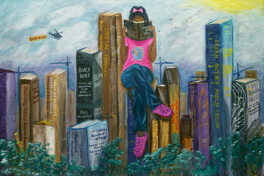 The Cities We Built - Original 24x36 Acrylic painting on canvas