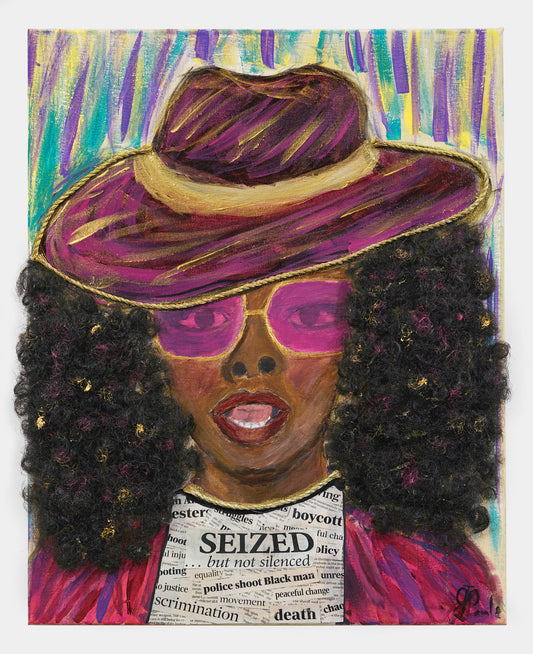 Seized But Not Silenced - Original 16x20 Acrylic Painting on Canvas